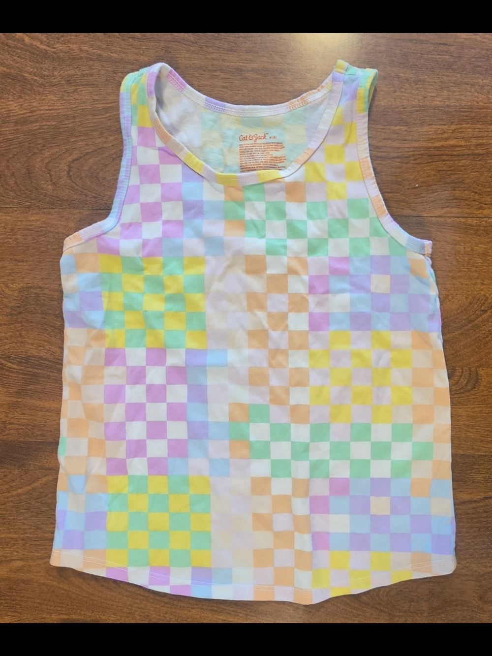 Cat & Jack Pastel Checkerboard Tank Top for Kids